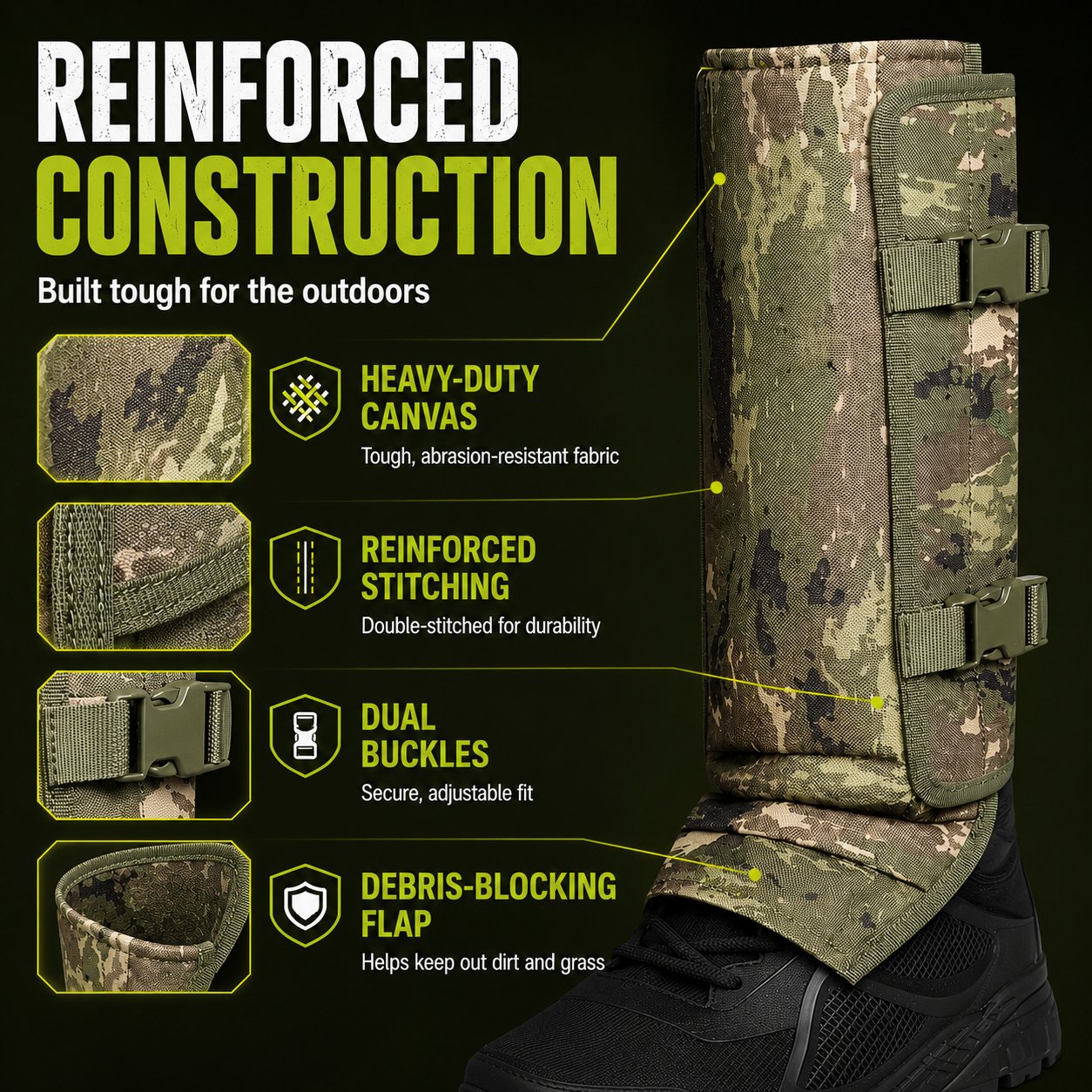 🦾Heavy-Duty Armored Leg Gaiters & Gardening Shin Guards