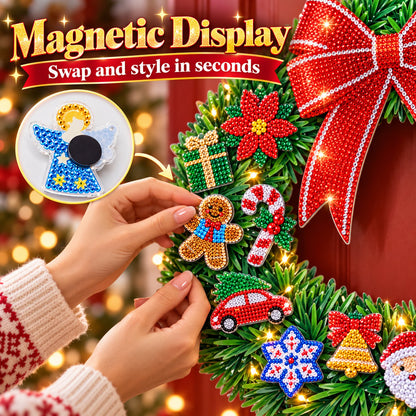🎄DIY Magnetic Crystal Wreath｜✨ Craft 24 days of handmade holiday magic. (Beginner-Friendly)