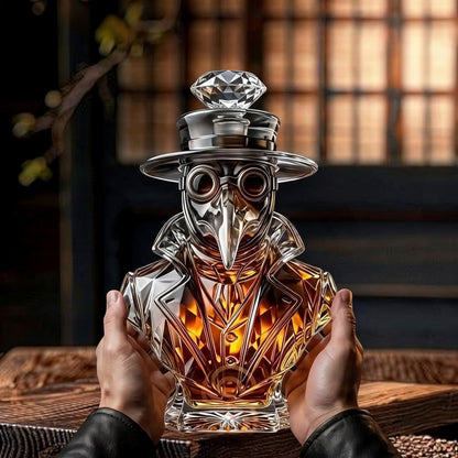 Plague Doctor Glass Whiskey Decanter