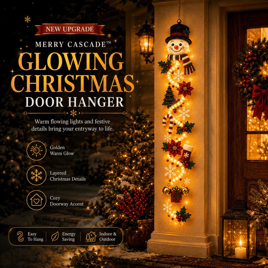MerryCascade™ Glowing Christmas Door Hanger