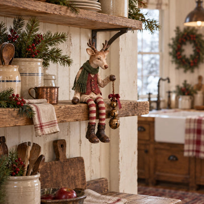 🤎Vintage Old Reindeer Shelf Sitter🎁