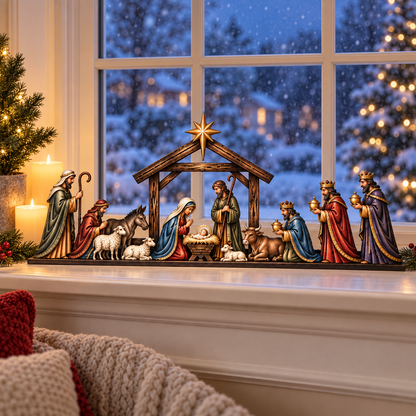✝ Nativity Scene Door Topper | Bring The Story Of Christmas Home✨