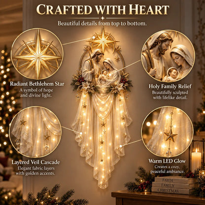 ✨ Holy Family Star Veil™ – Meaningful Christmas Wall Decor