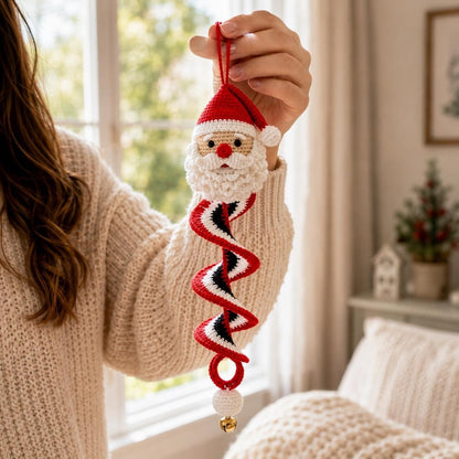 ☃️🧶 Crochet Snowman Spiral Ornament DIY Kit—Stitch Your Own Christmas Magic! 🎄✨