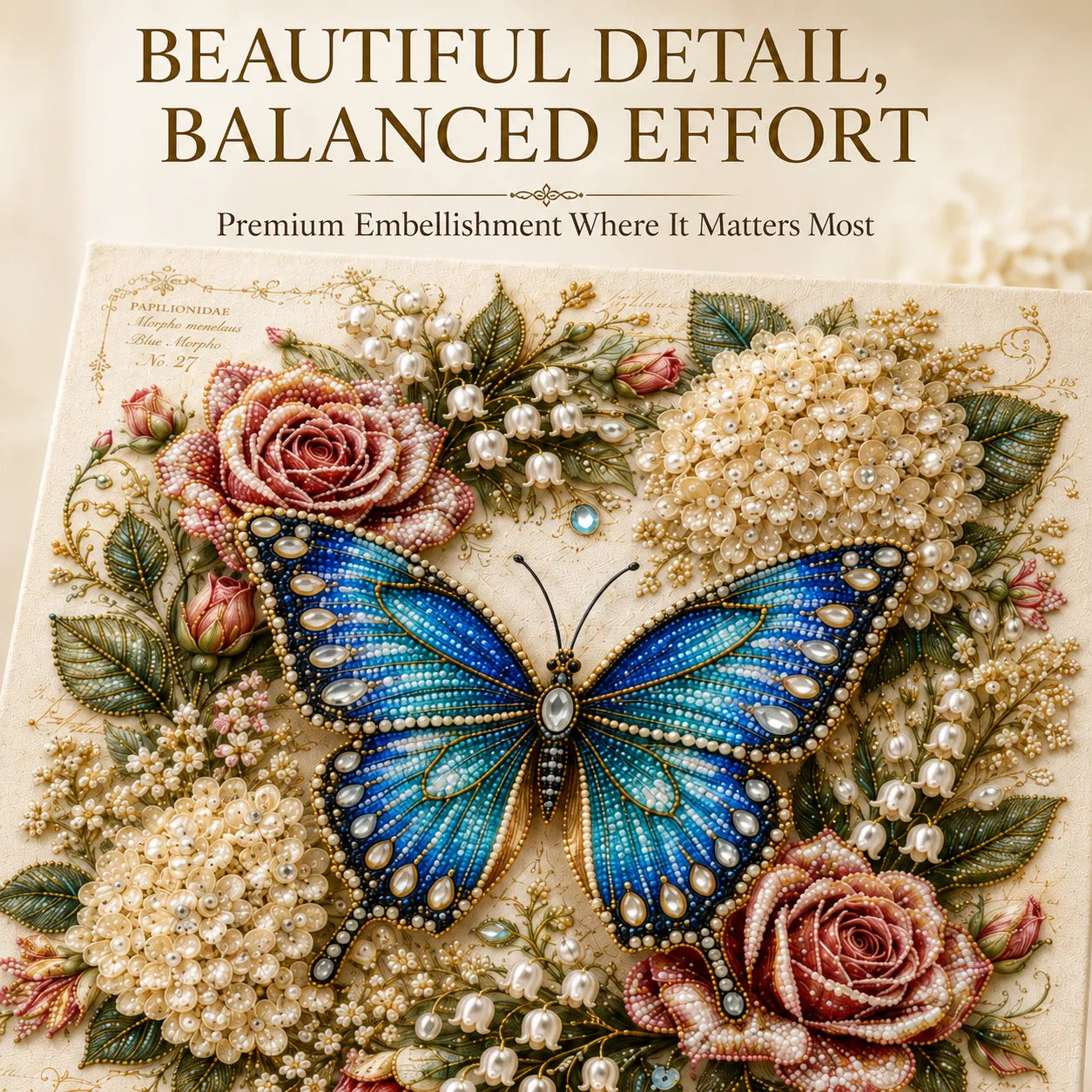 🦋💎 Shimmering Butterfly Garden Pearl Art Set – Sparkling DIY Floral Display