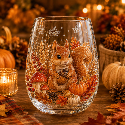 🍂✨Autumn Harvest 3D Glass Cup Gift Set – 6 Festive Designs