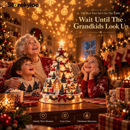 🎄Christmas Village Projection Centerpiece – 4 Themed Villages