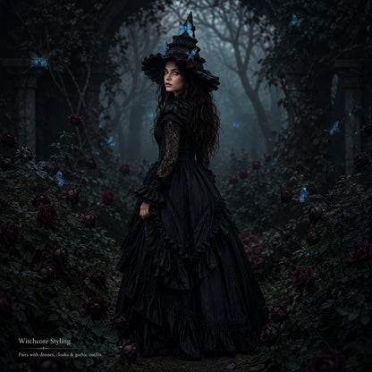 🦋 🧙Mystical Butterfly Witch Hat – 🖤Enchant Your Halloween Look