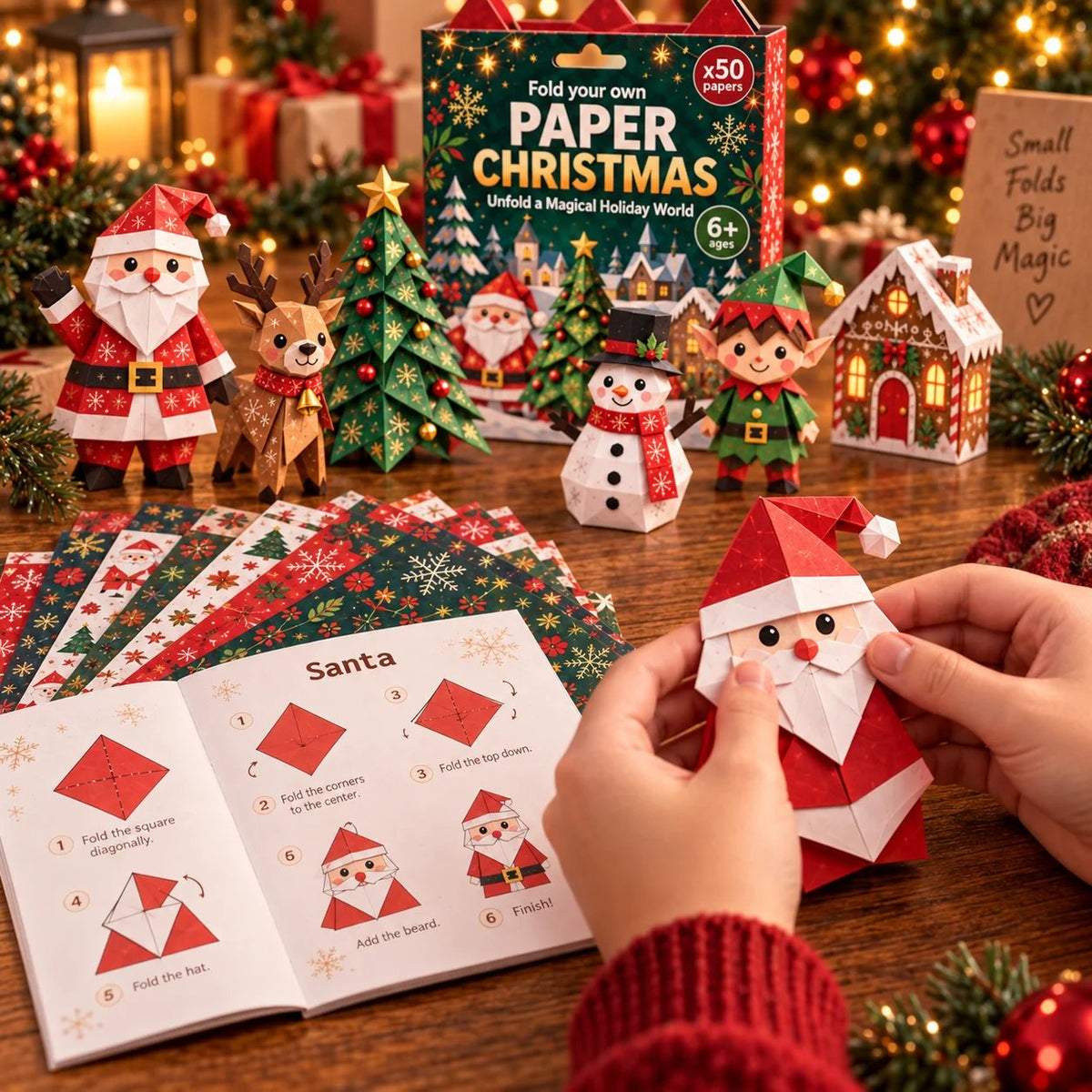 🧘Relaxing & Beginner-Friendly- 3D DIY Paper Christmas(💕Step-by-Step Guide Included)
