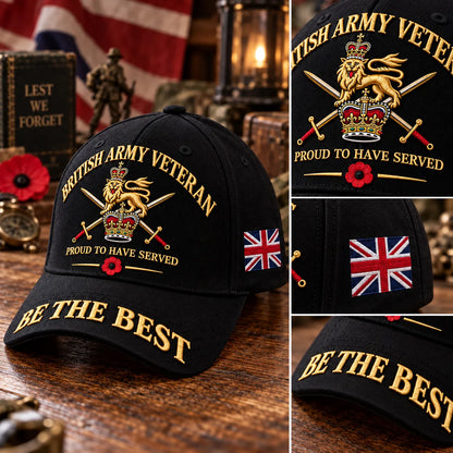 🎖️🇬🇧 Proud to Have Served Veteran Cap – A Timeless Tribute to British Military Service