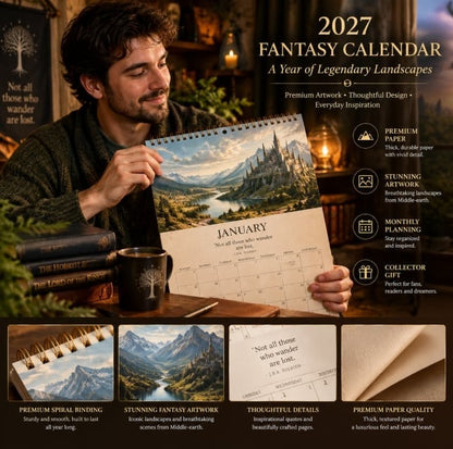 🧝📅 The Lord of the Rings 2027 Wall Calendar