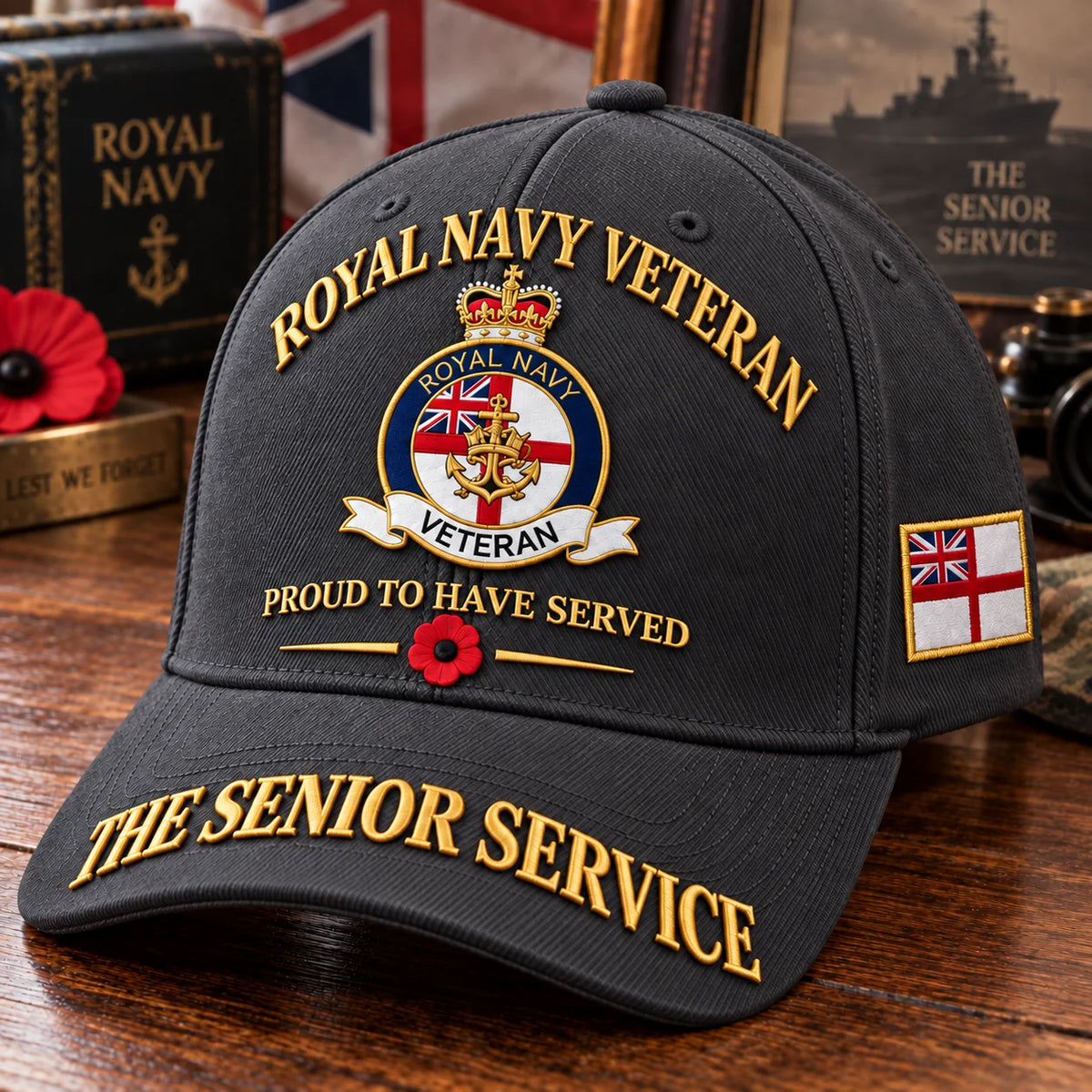 🇬🇧⚓ Proud British Naval Veteran Cap – A Timeless Tribute to Service, Shipmates & Lifelong Pride