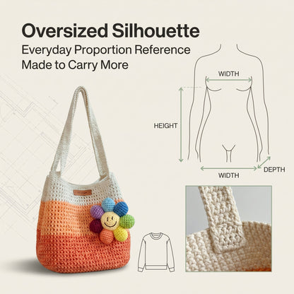 Handcrafted Crochet Striped Bag