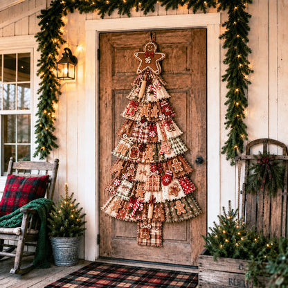 🎄Beginner-Friendly DIY Oversized Patchwork Christmas Tree Door Hanging Kit | Complete Kit with All Tools & Step-by-Step Guide Included 💕