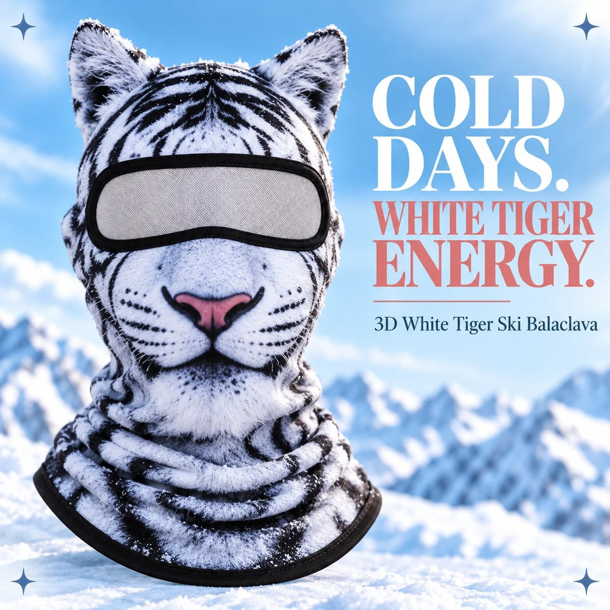 3D Cat Ski Balaclava Face Mask with Ears Animal Mask