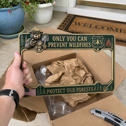 🐻USFS Only You Can Prevent Wildfires License Plate Frame🌲