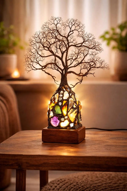 Bring Positive Energy & Peace Into Your Home With This Stunning Crystal Tree Lamp