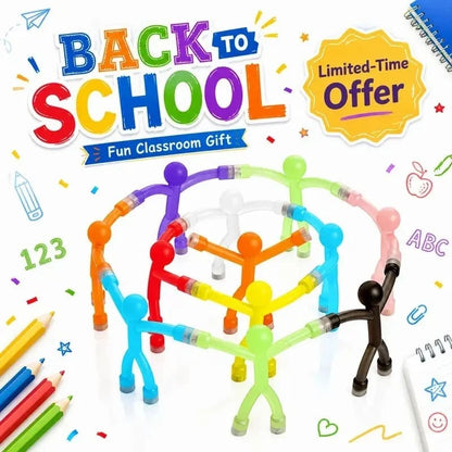🔥LAST DAY 50% OFF - 🧲🌈 Magic Magnetic Little Friends – 10-Piece Bendable Silicone Figure Toy Set