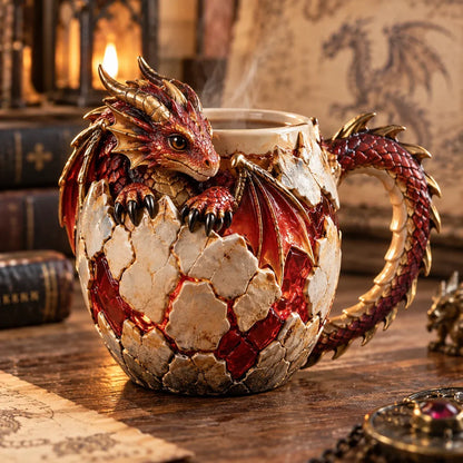 ⏳ Last Day 49% OFF – 🐉 Dragonbound Realms™ Sculpted Dragon Mug Collection | 6 Fantasy Realm Designs with Raised 3D Dragon Details ☕