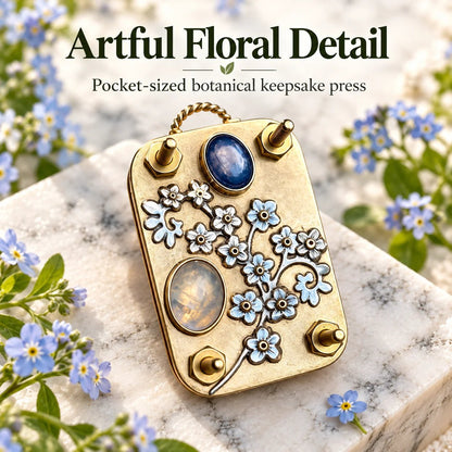 🌸📖 Little Bloom Keepsake Flower Press – Pocket-Sized Botanical Press Kit with 10 Pressing Sheets, 9 Floral Designs for DIY Crafts, Journaling & Nature Lover Gifts 🎁🌿