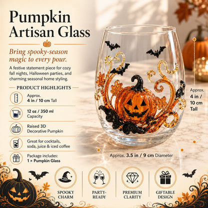 🎃 👻🍹 3D Halloween Glass Collection – Pumpkin, Ghost & Bat Designs for the Ultimate Fall Drinkware