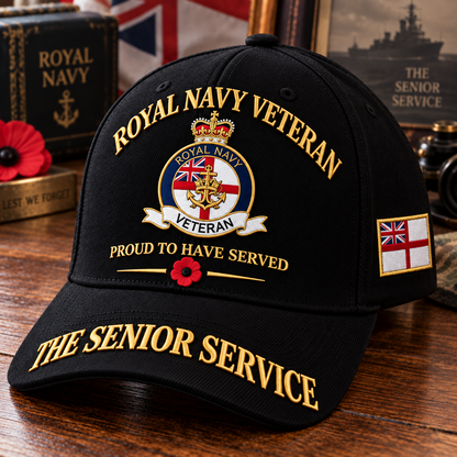 🇬🇧⚓ Proud British Naval Veteran Cap – A Timeless Tribute to Service, Shipmates & Lifelong Pride