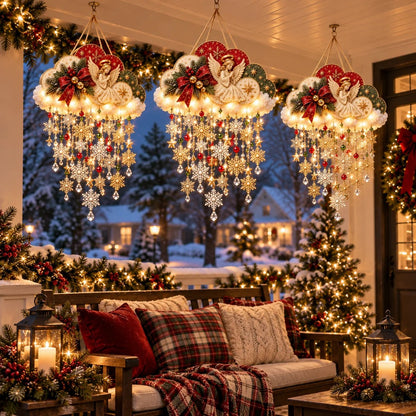 Angelic Christmas Snowfall Cloud – Lighted Hanging Holiday Decor☁️✨
