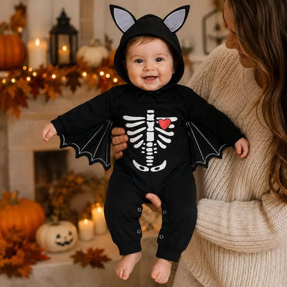 🎃🦇 Baby’s First Halloween Bat Romper – An Adorable Outfit for Little Spooky Memories