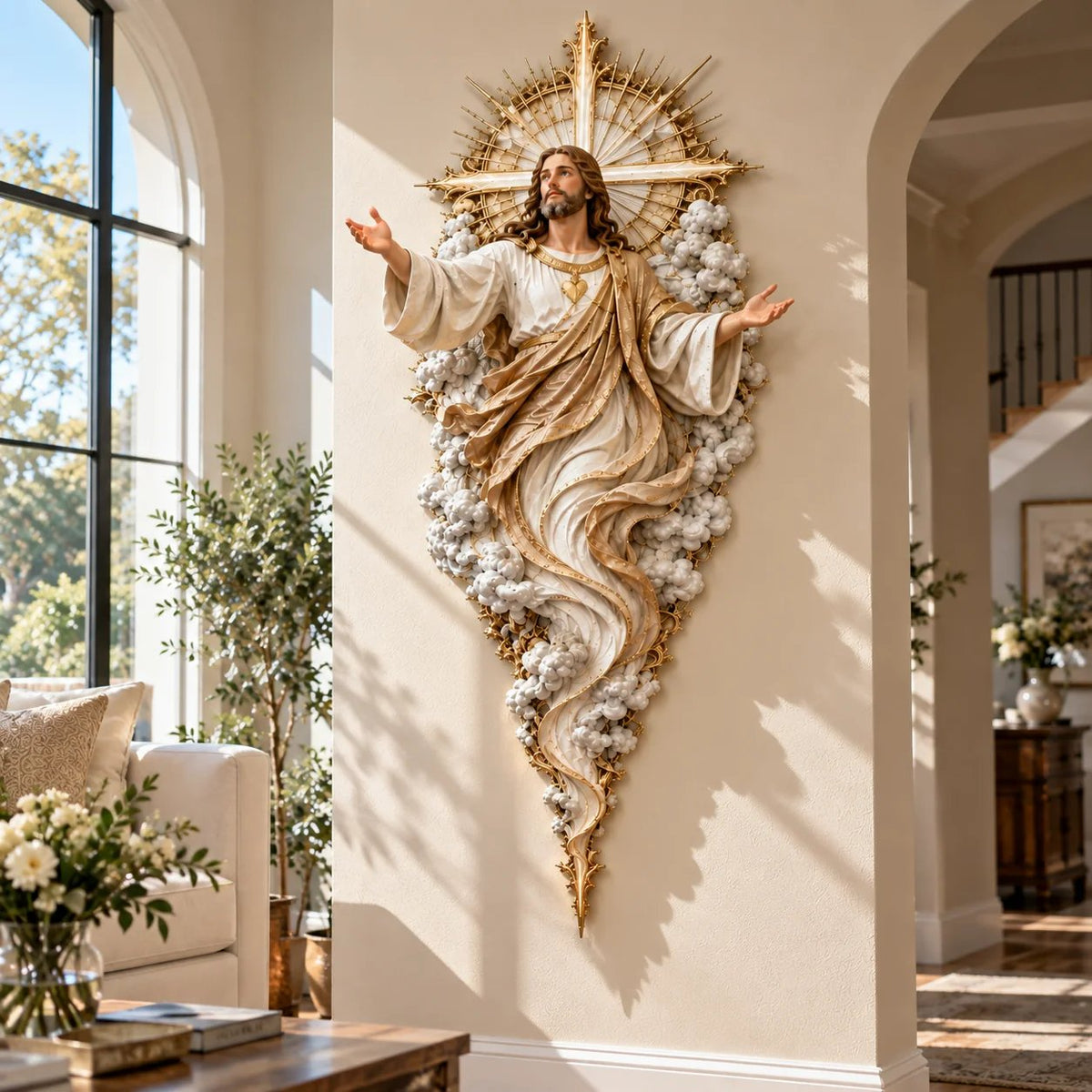 Light of the World Jesus Wall Sculpture – A Radiant Symbol of Faith for the Home✝️