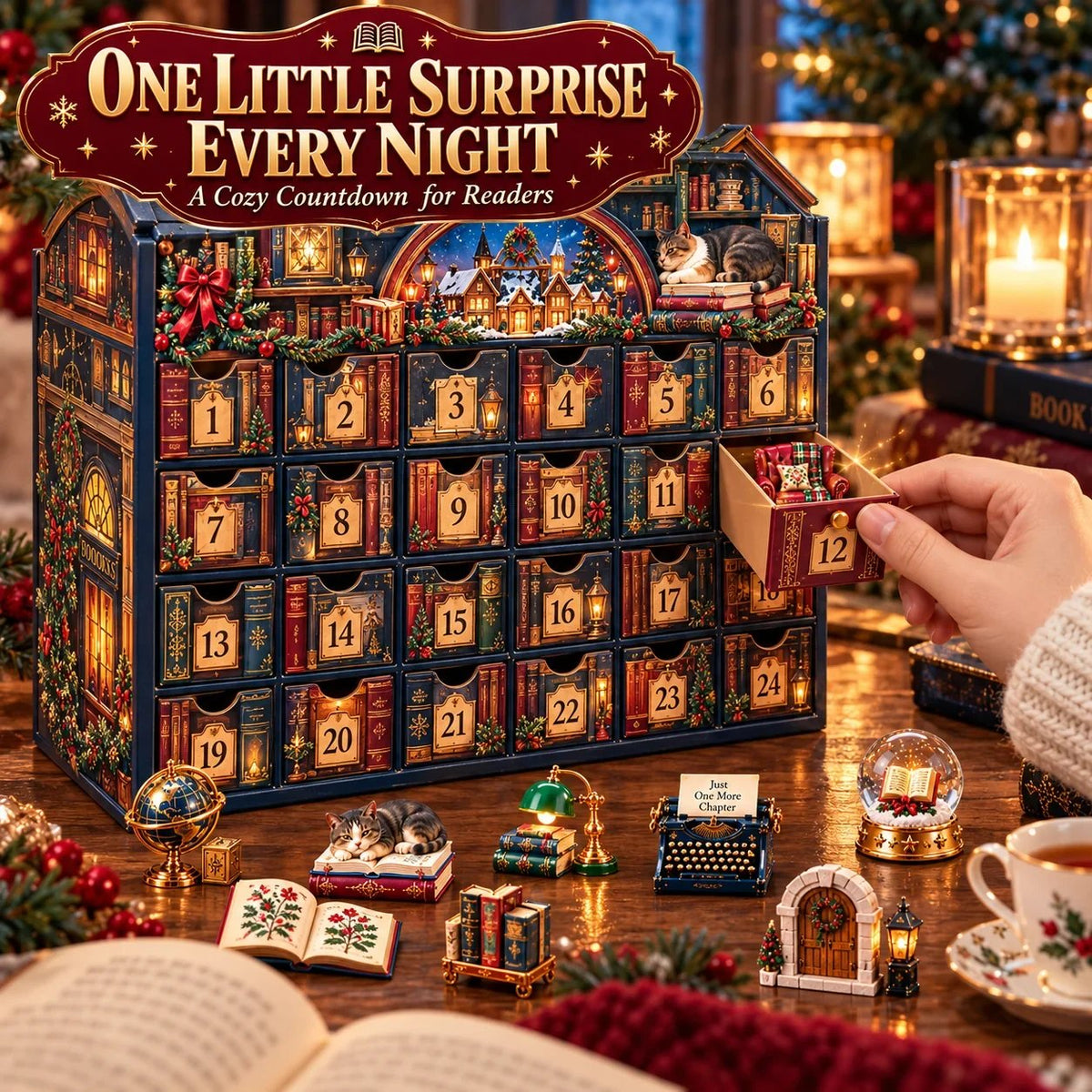 🎄 49% OFF 📚 24 Nights of Bookish Joy Advent Calendar – 24 Unique Mini Literary Treasures for Readers & Book Lovers