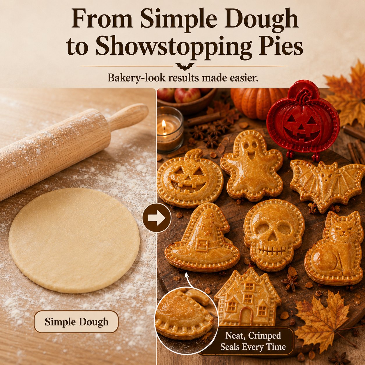 🎃 8-Piece Halloween Mini Hand Pie Mold Set✈️ Buy 2+ Get Free Shipping