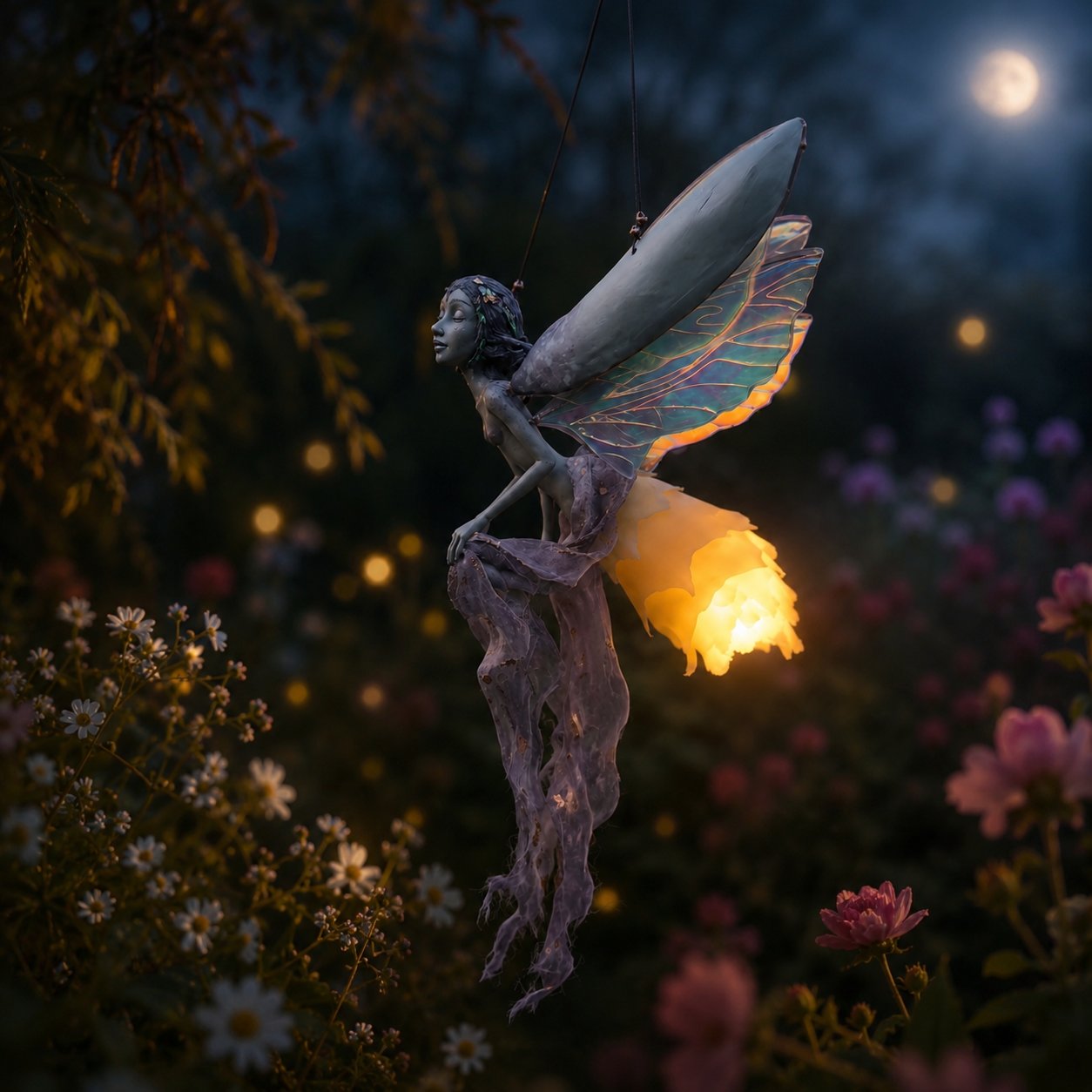 🌙 Mysterious Hanging Garden Spirit Light