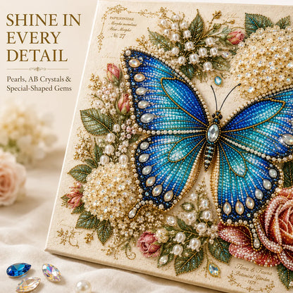 🦋💎 Shimmering Butterfly Garden Pearl Art Set – Sparkling DIY Floral Display