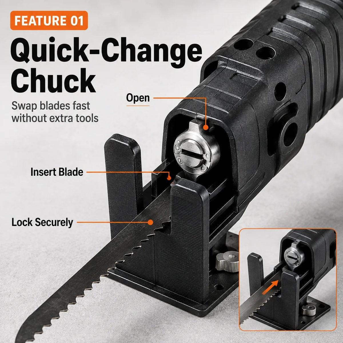 Reciprocating Saw Attachment for Drill
