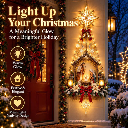 Nativity Wall Light -Star of Bethlehem Lighted Nativity Wall Decor – Bring the Heart of Christmas Home 🎄