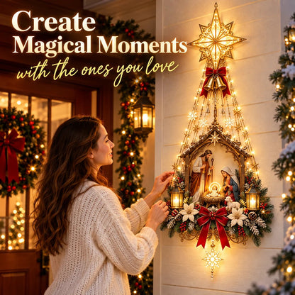 Nativity Wall Light -Star of Bethlehem Lighted Nativity Wall Decor – Bring the Heart of Christmas Home 🎄