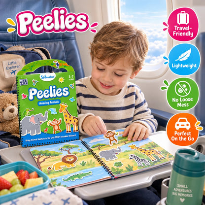 🌈✨ Little Creator Sticker Playbook – 100+ Reusable Stickers for Travel & Screen-Free Fun