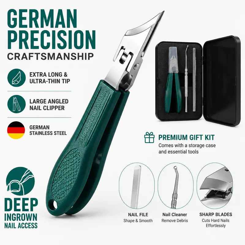 Eagle Beak Beveled Nail Clippers | Arthritis-Friendly & Thick Nail Relief 🦅