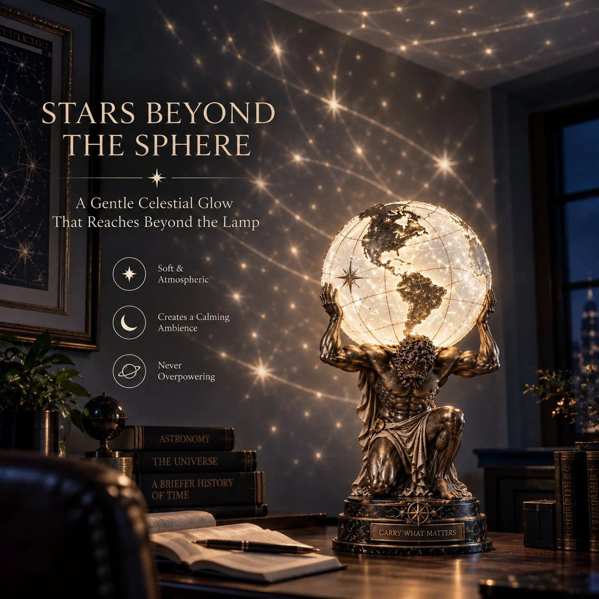 Atlas Illuminated World Sphere Lamp🌍