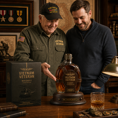 🎖️Vietnam Veteran Tribute Whiskey Decanter Gift Set – All Gave Some, Some Gave All