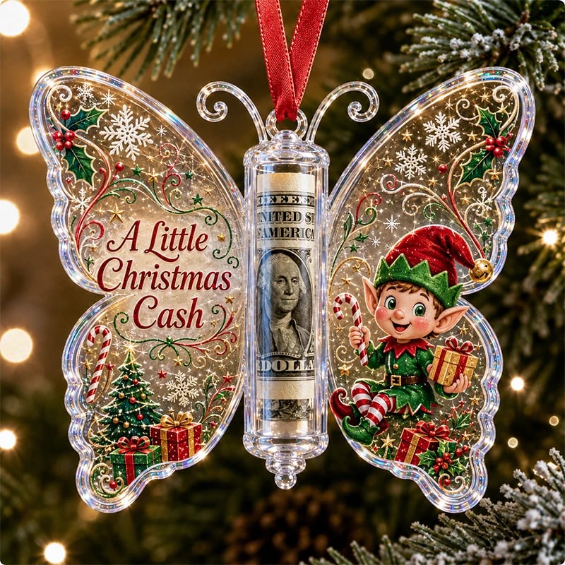 Christmas cash ornament design
