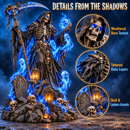 💀👻 Giant Glowing Grim Reaper – Haunted Blue Spirit Halloween Yard Display