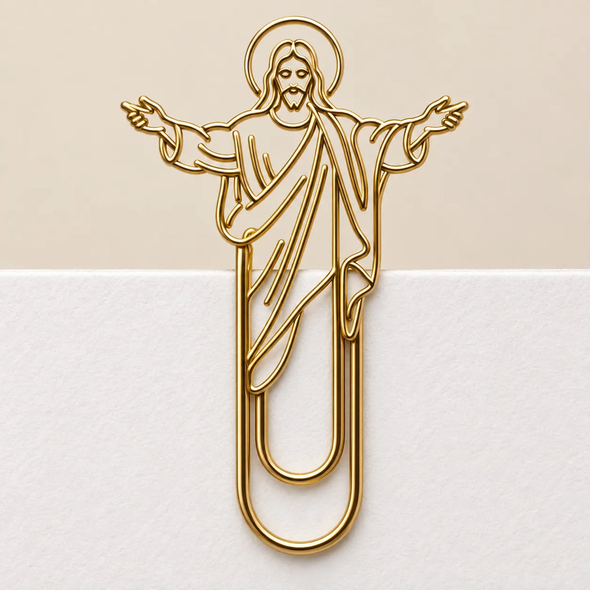✝Faith-Inspired Gold Paper Clips — Meaningful Christian Bookmarks