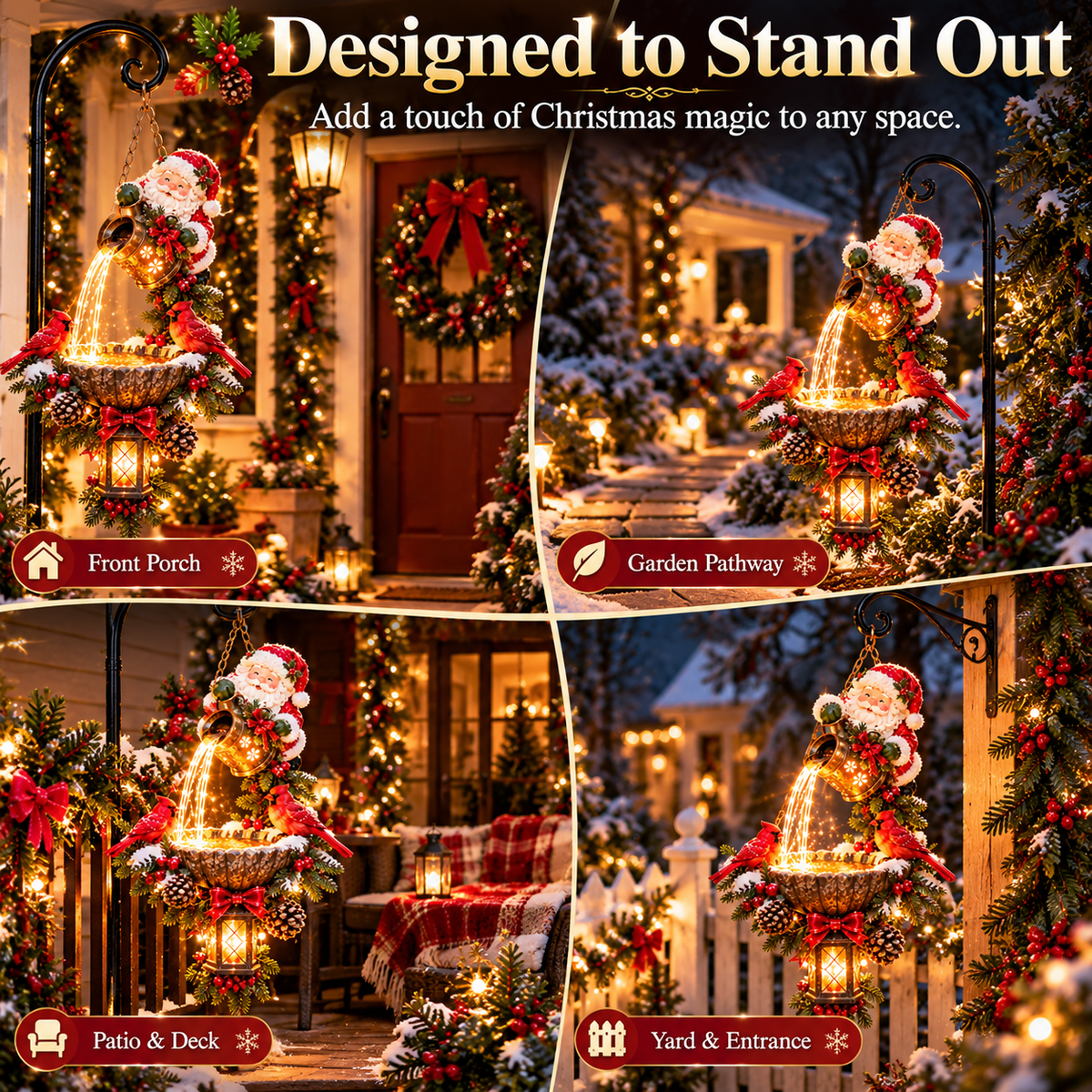 🔥Last Day 50% OFF-🎅✨ Santa’s Enchanted Lightfall – Cardinal Hanging Lantern with a Magical Cascading Christmas Glow