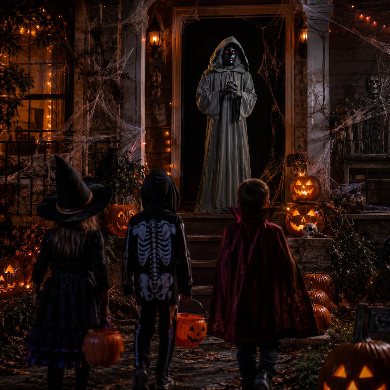Halloween Animated Jumping Scare Ghost – Motion-Activated Haunted House Prop