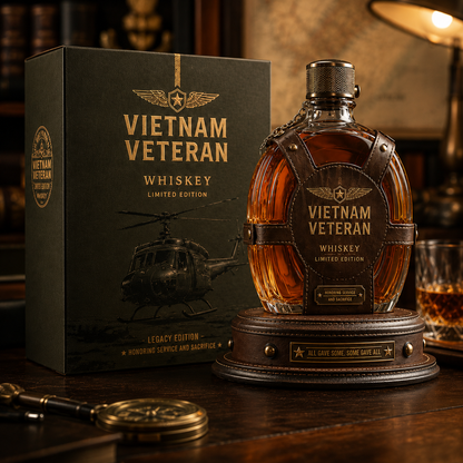 🎖️Vietnam Veteran Tribute Whiskey Decanter Gift Set – All Gave Some, Some Gave All