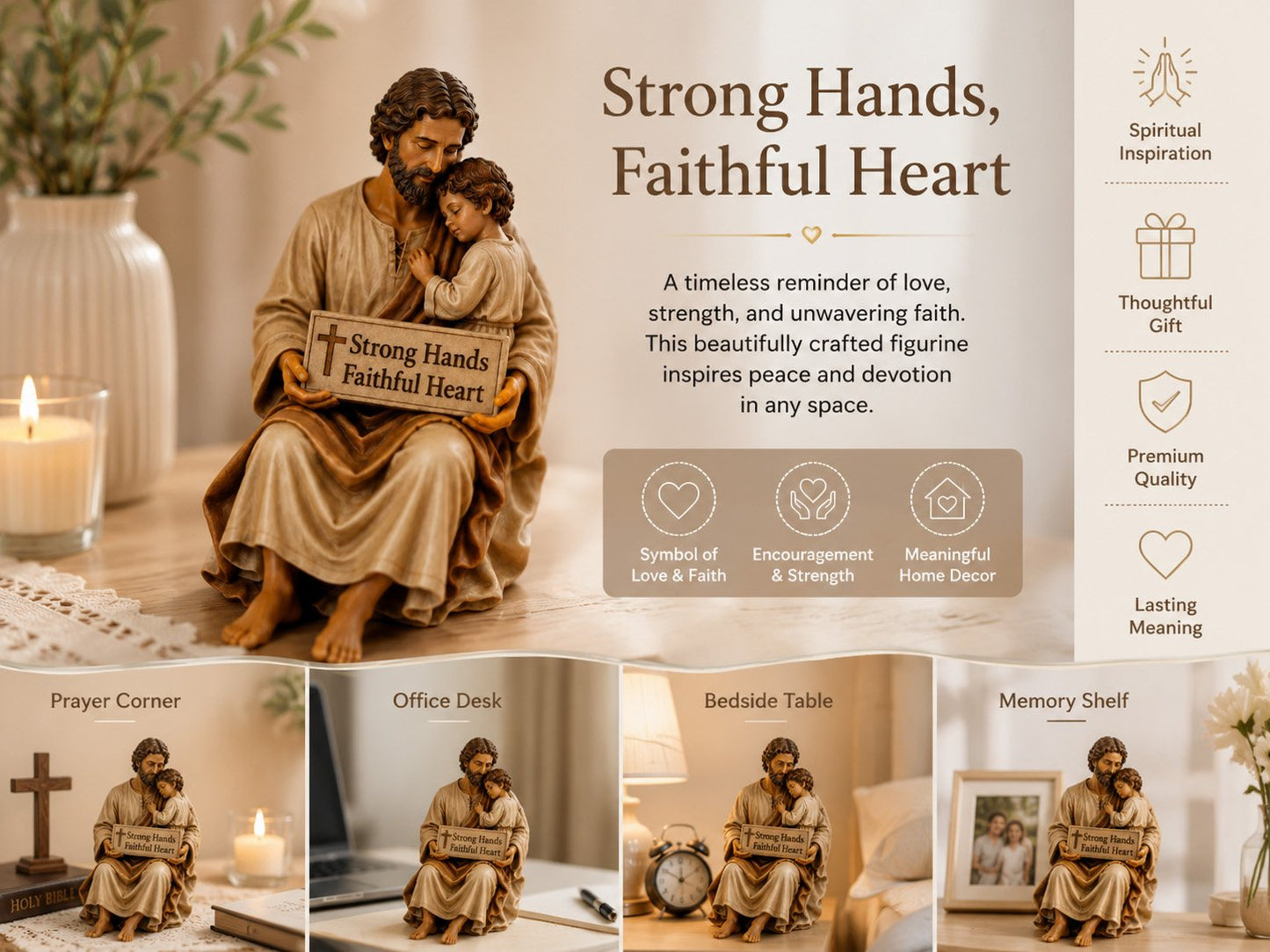 🔥Father's Day 65% OFF ✨Hand-Painted Ceramic Saint Joseph ✝️Protector of Fathers🙏