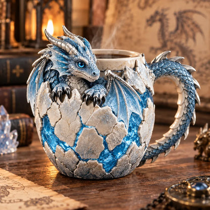 ⏳ Last Day 49% OFF – 🐉 Dragonbound Realms™ Sculpted Dragon Mug Collection | 6 Fantasy Realm Designs with Raised 3D Dragon Details ☕