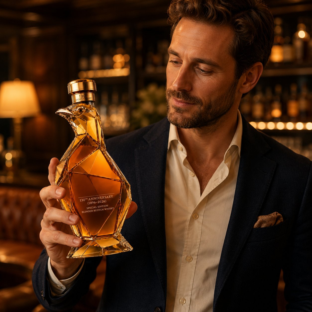 The Famous Grouse 130th Anniversary Mascot Whiskey Bottle Decanter