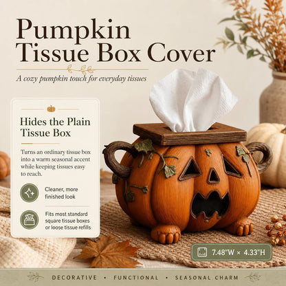 Pumpkin Halloween Tissue Box Cover
